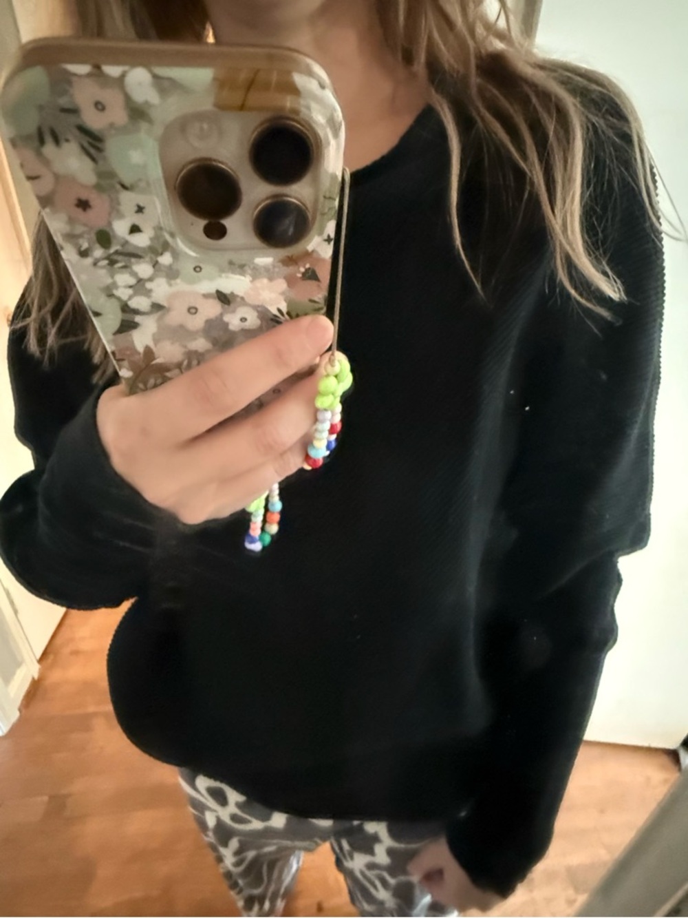 Vici cashmere Dolman Black Long-Sleeve ribbed sweater dressy casual size small